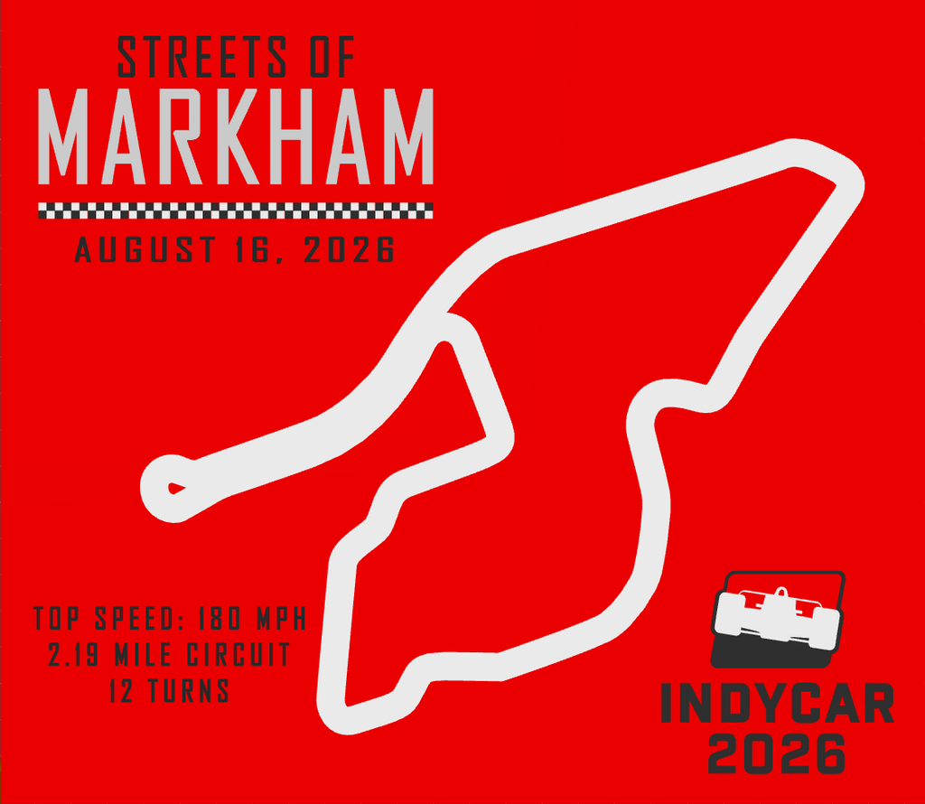 Streets of Markham — IndyCar 2026 3D Printed Track Shadow Box